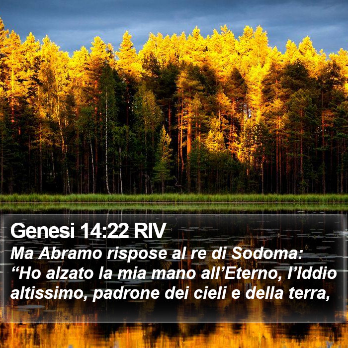 Genesi 14:22 RIV Bible Study
