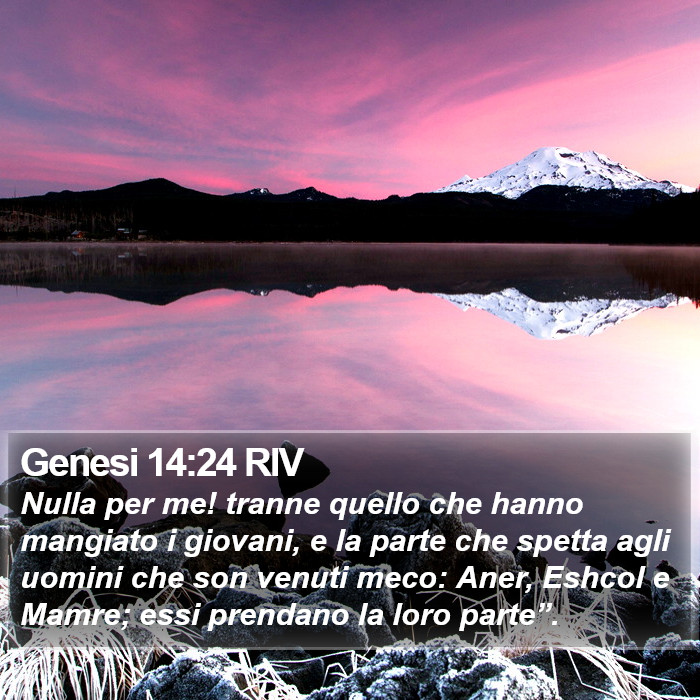 Genesi 14:24 RIV Bible Study
