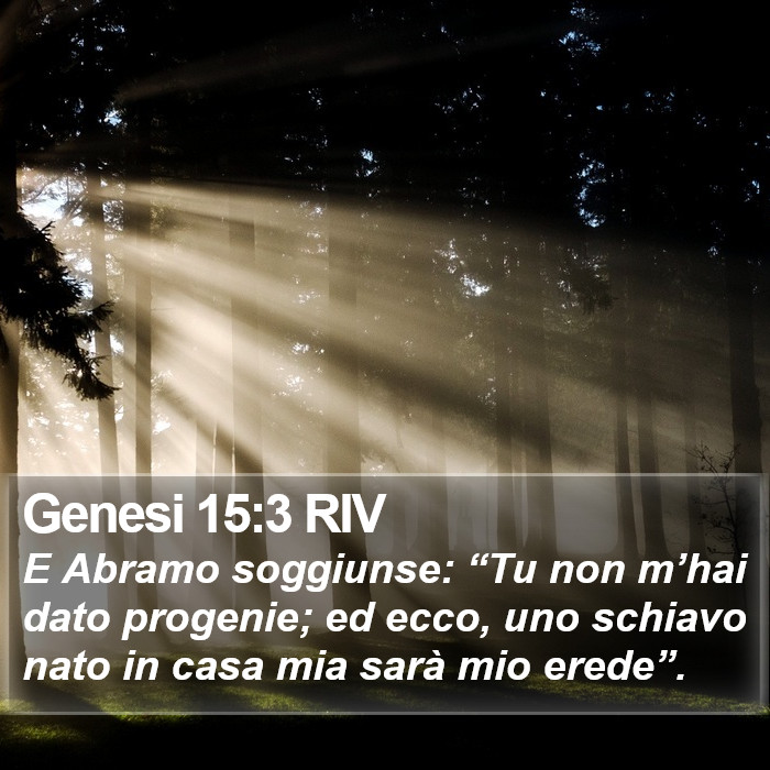 Genesi 15:3 RIV Bible Study