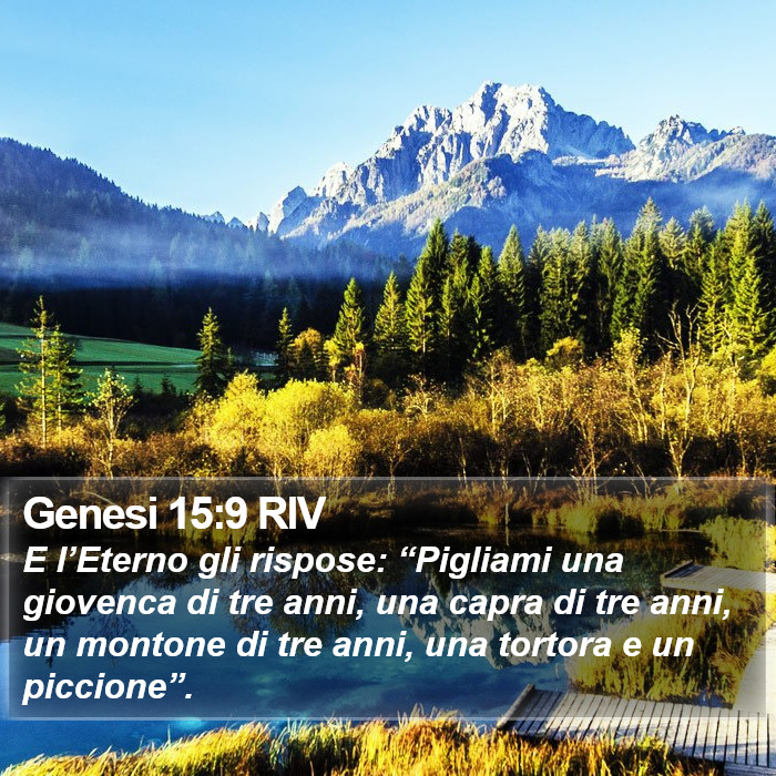 Genesi 15:9 RIV Bible Study