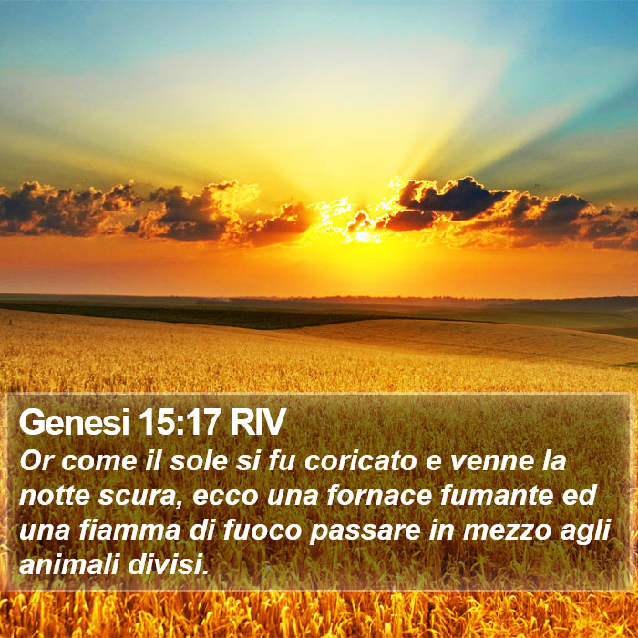 Genesi 15:17 RIV Bible Study