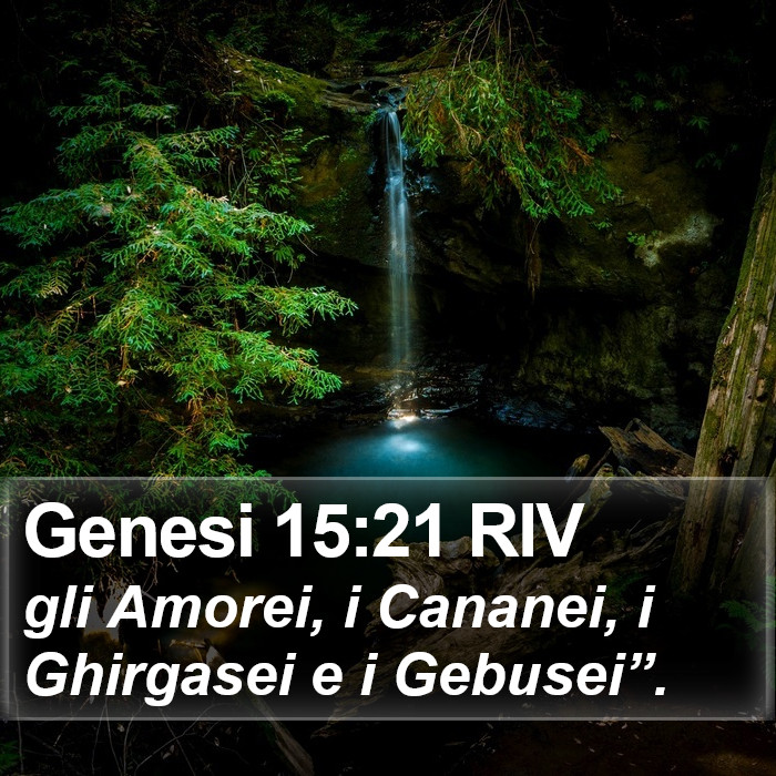 Genesi 15:21 RIV Bible Study