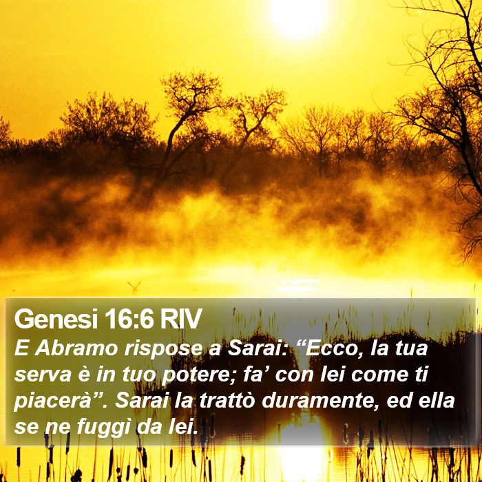 Genesi 16:6 RIV Bible Study
