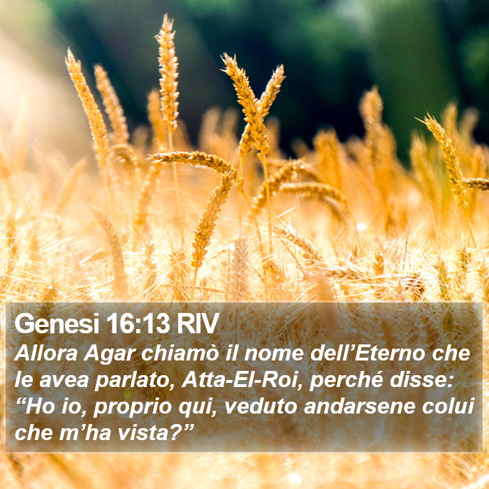 Genesi 16:13 RIV Bible Study