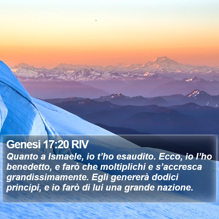 Genesi 17:20 RIV Bible Study