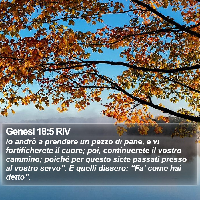 Genesi 18:5 RIV Bible Study