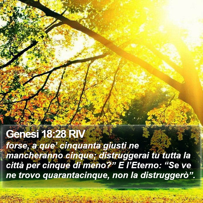 Genesi 18:28 RIV Bible Study