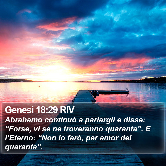Genesi 18:29 RIV Bible Study