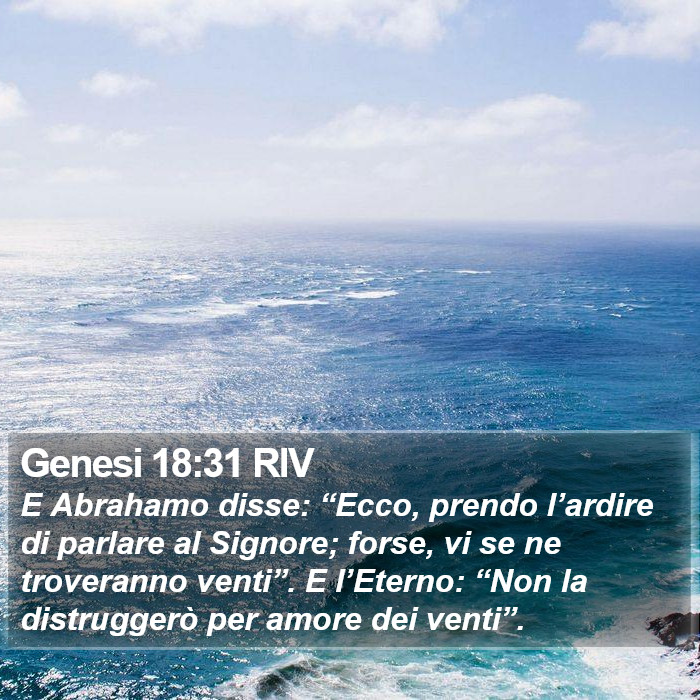 Genesi 18:31 RIV Bible Study