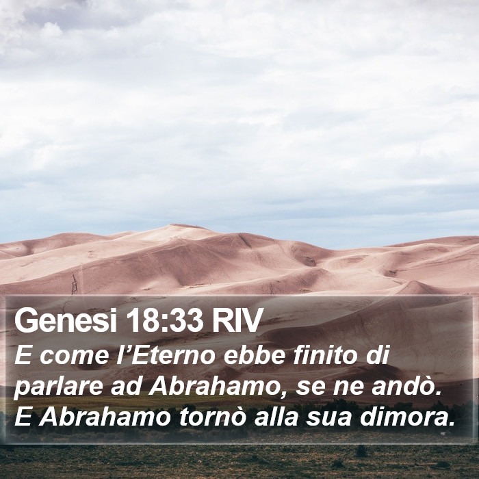 Genesi 18:33 RIV Bible Study