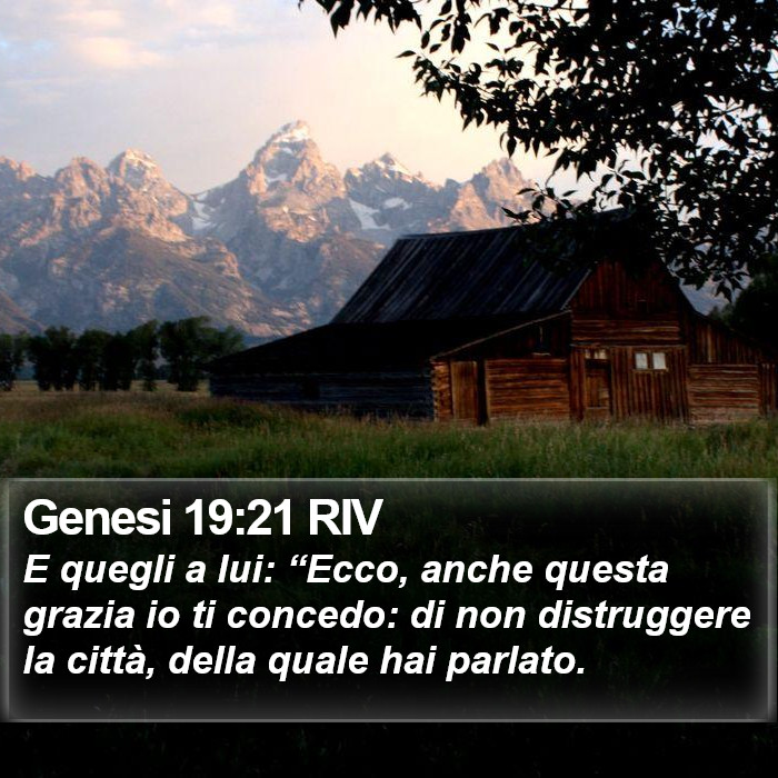 Genesi 19:21 RIV Bible Study