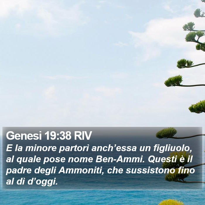 Genesi 19:38 RIV Bible Study