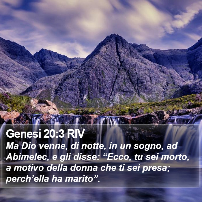 Genesi 20:3 RIV Bible Study