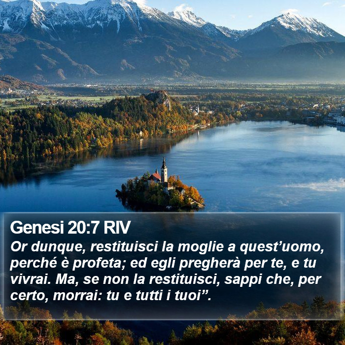 Genesi 20:7 RIV Bible Study