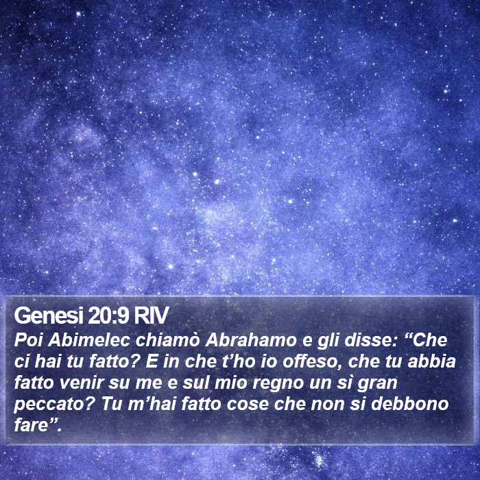 Genesi 20:9 RIV Bible Study