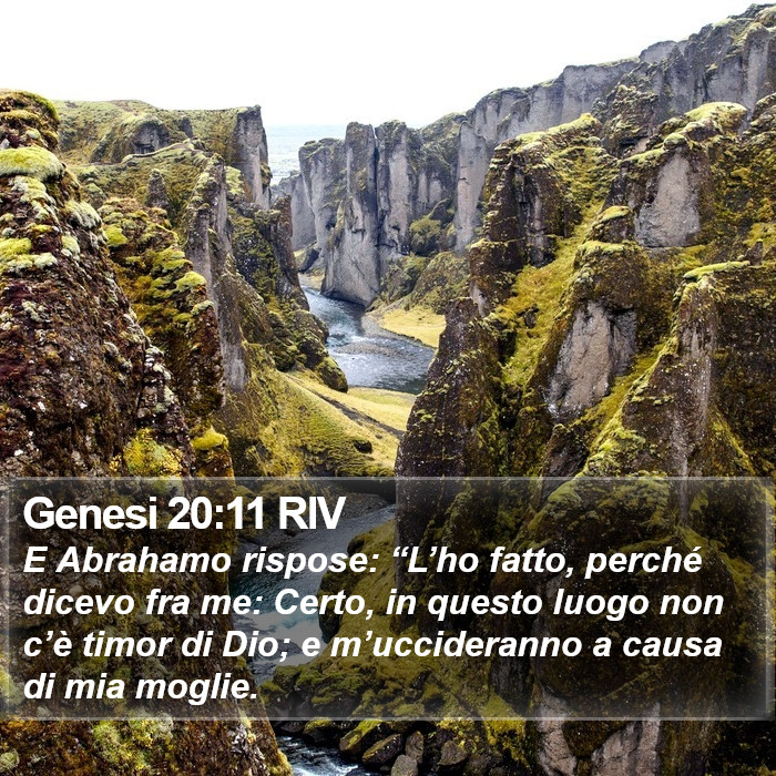 Genesi 20:11 RIV Bible Study