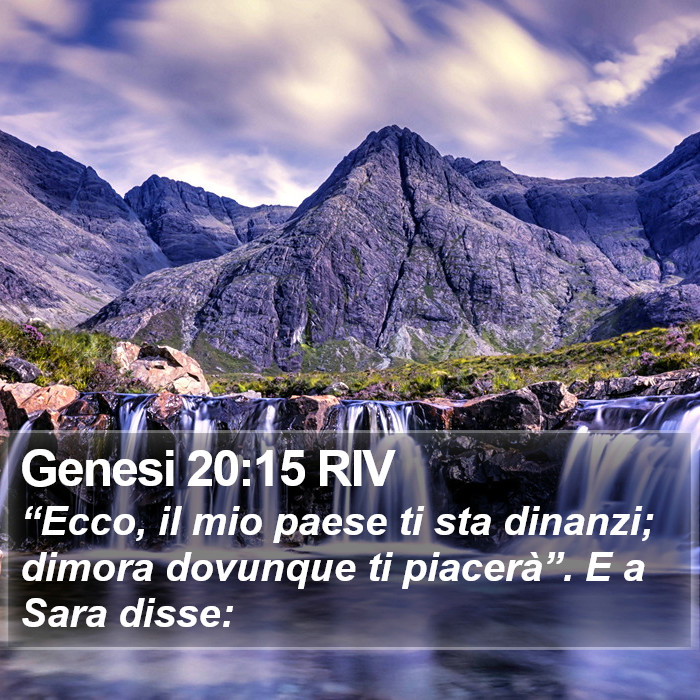 Genesi 20:15 RIV Bible Study