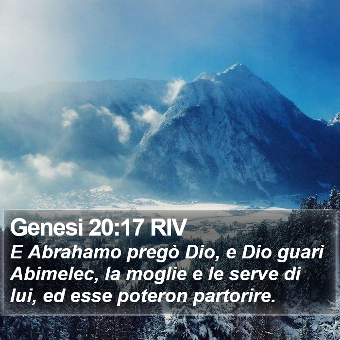 Genesi 20:17 RIV Bible Study