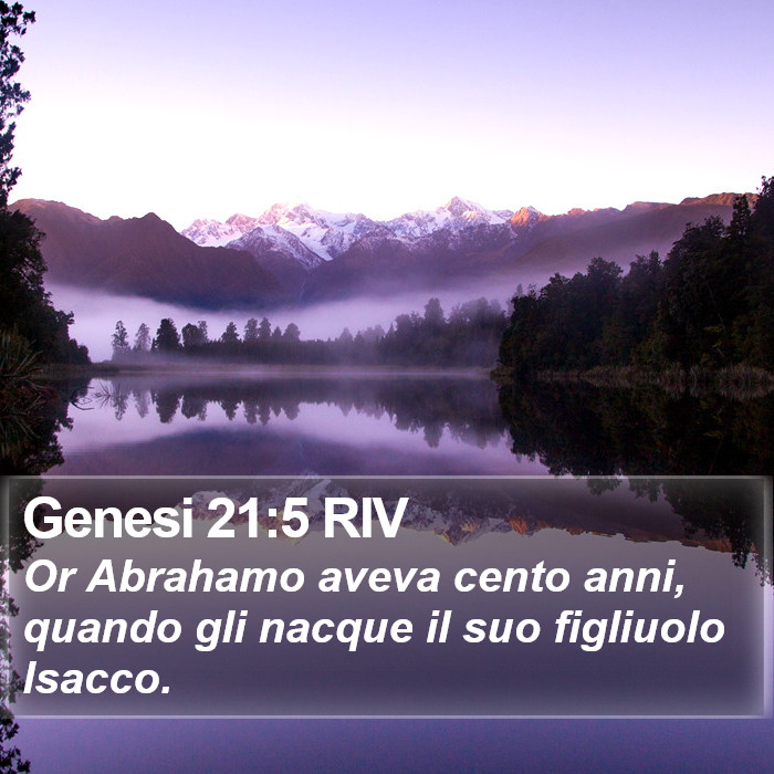 Genesi 21:5 RIV Bible Study