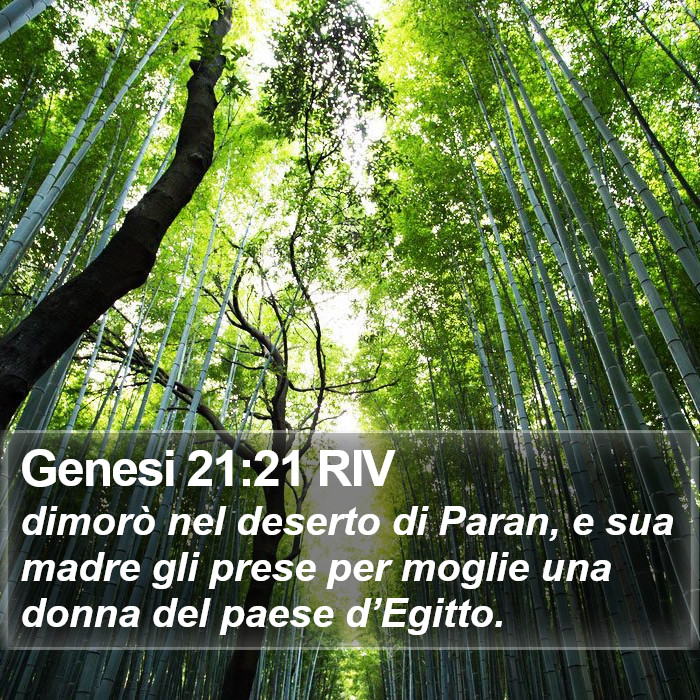 Genesi 21:21 RIV Bible Study