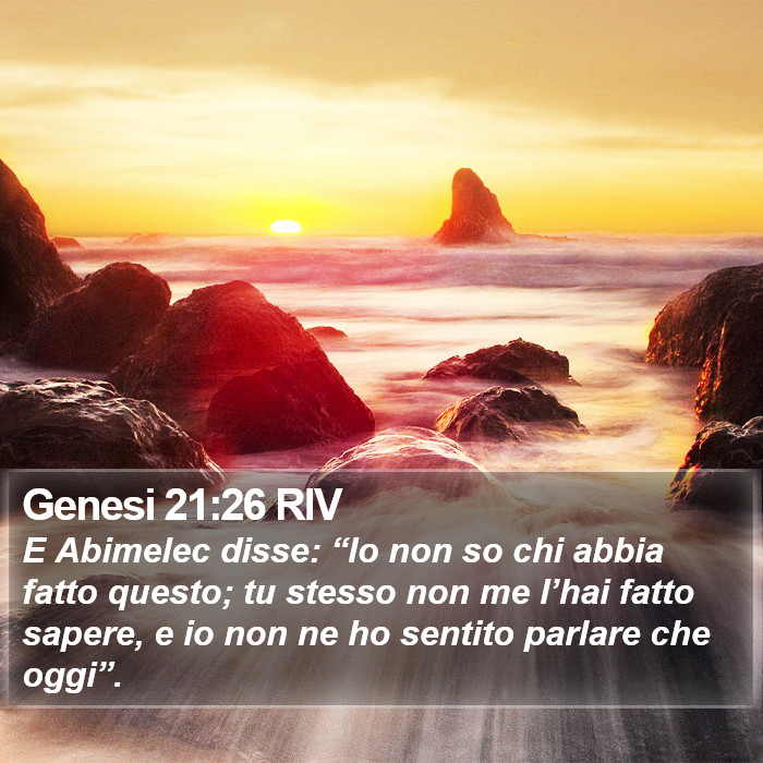 Genesi 21:26 RIV Bible Study