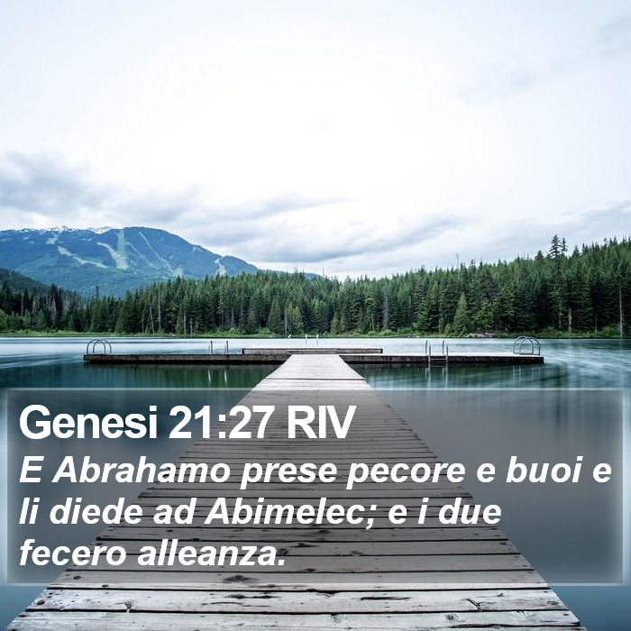 Genesi 21:27 RIV Bible Study