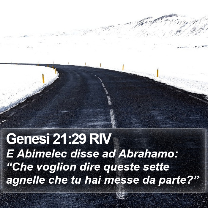 Genesi 21:29 RIV Bible Study