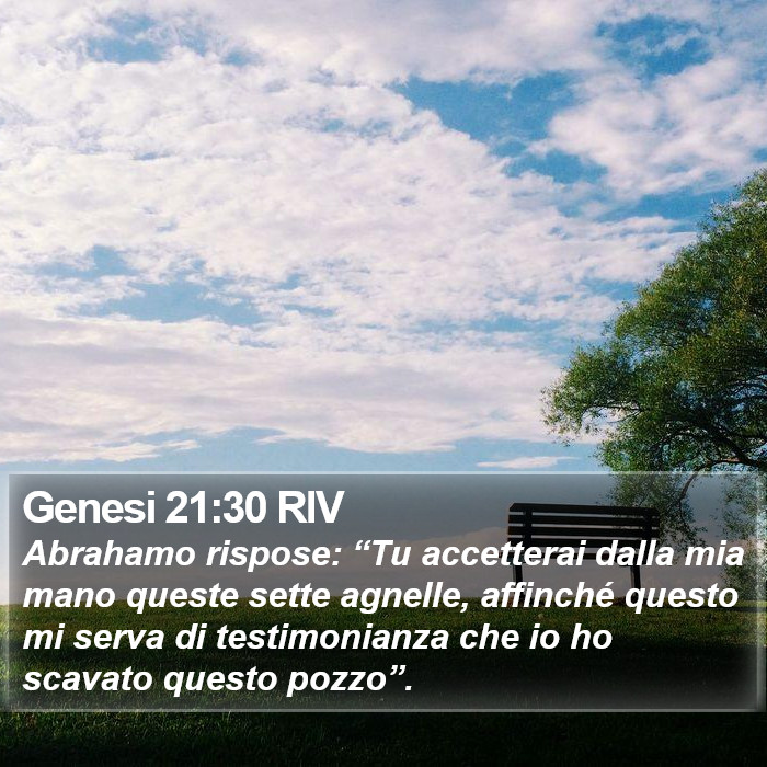 Genesi 21:30 RIV Bible Study