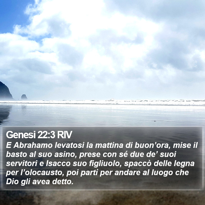 Genesi 22:3 RIV Bible Study