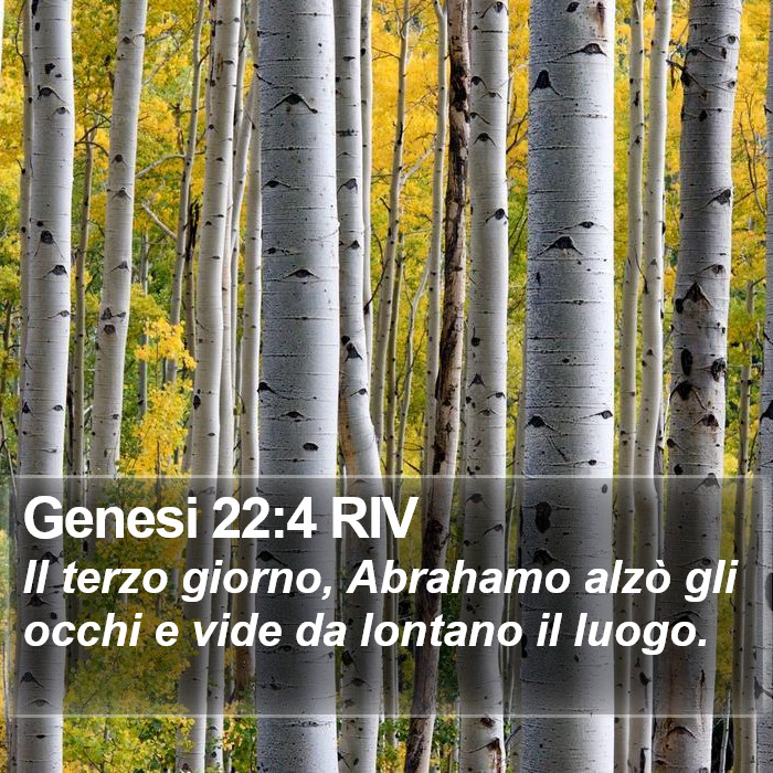 Genesi 22:4 RIV Bible Study