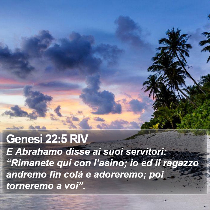 Genesi 22:5 RIV Bible Study
