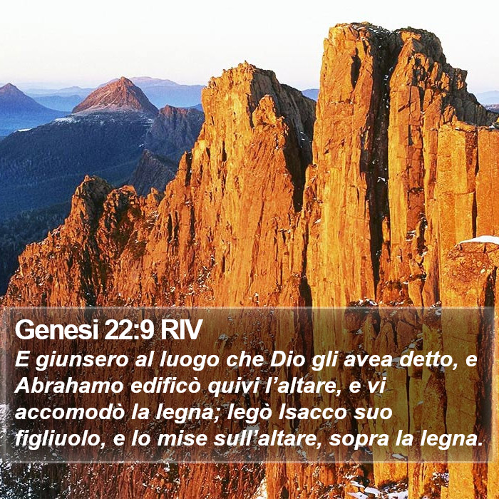 Genesi 22:9 RIV Bible Study