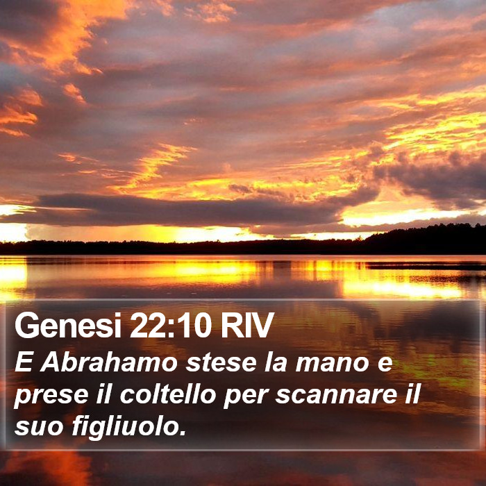 Genesi 22:10 RIV Bible Study