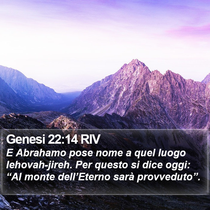 Genesi 22:14 RIV Bible Study