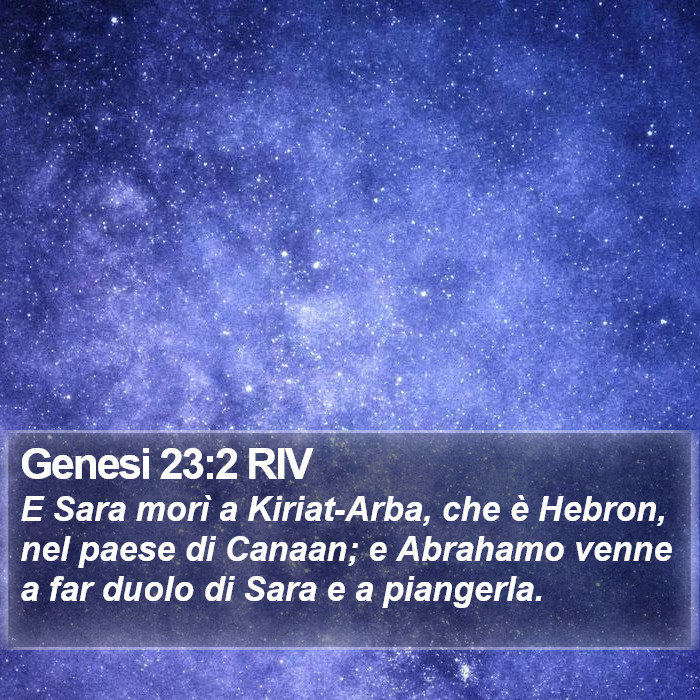 Genesi 23:2 RIV Bible Study