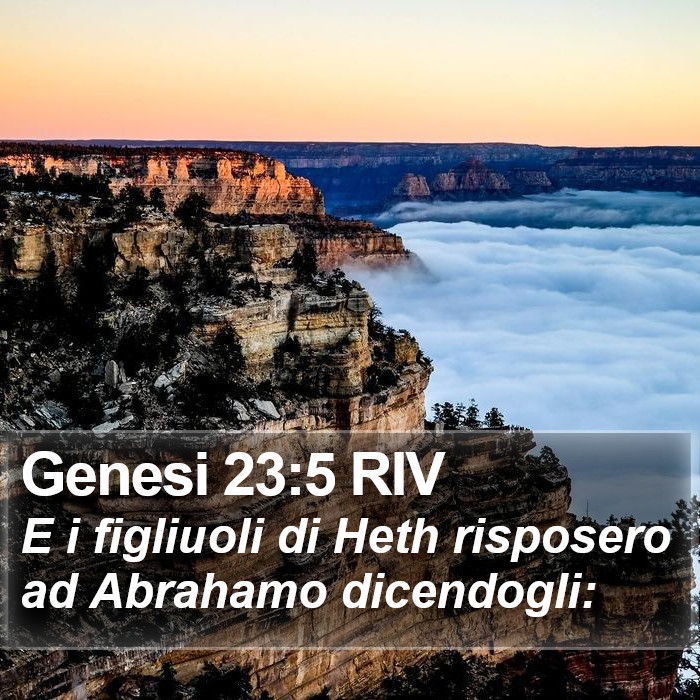 Genesi 23:5 RIV Bible Study