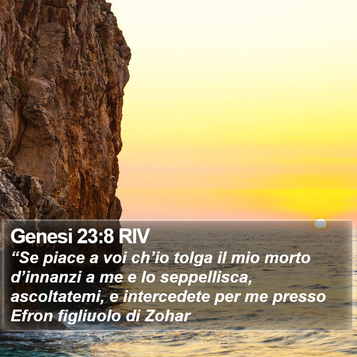 Genesi 23:8 RIV Bible Study