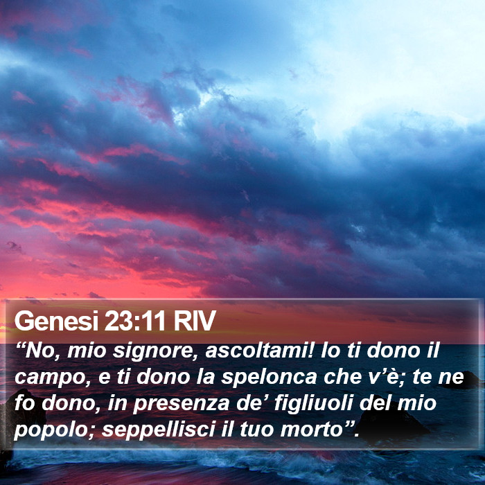 Genesi 23:11 RIV Bible Study