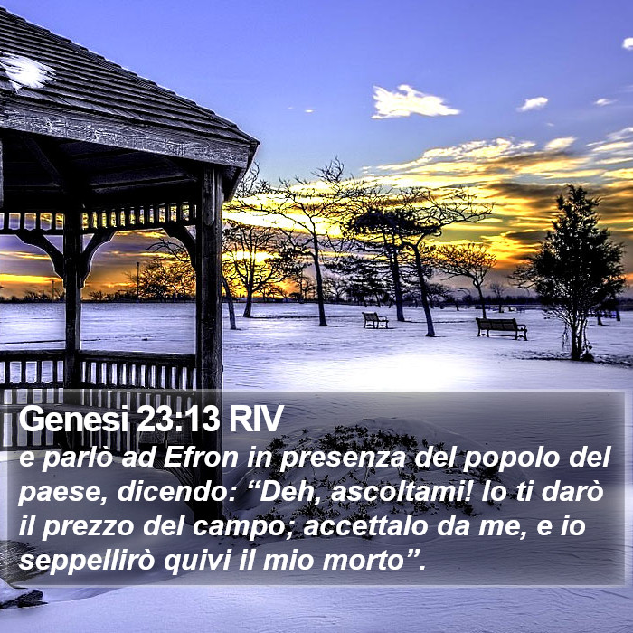 Genesi 23:13 RIV Bible Study