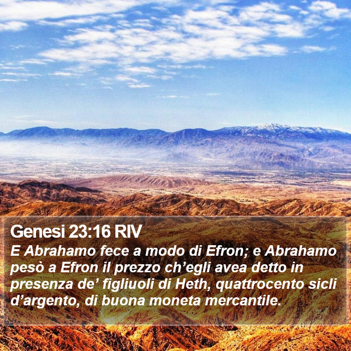 Genesi 23:16 RIV Bible Study