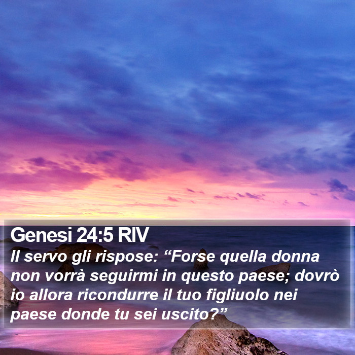 Genesi 24:5 RIV Bible Study