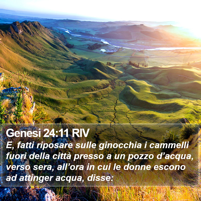 Genesi 24:11 RIV Bible Study