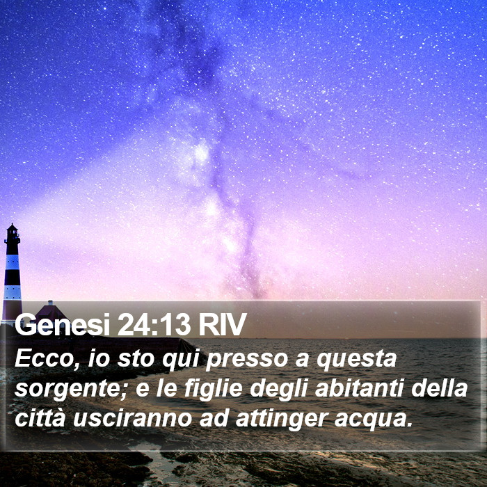 Genesi 24:13 RIV Bible Study