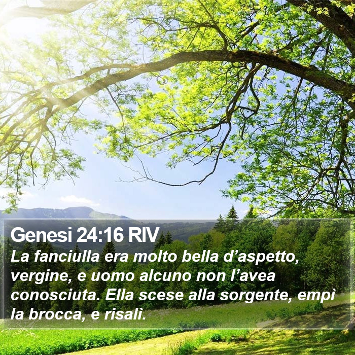 Genesi 24:16 RIV Bible Study