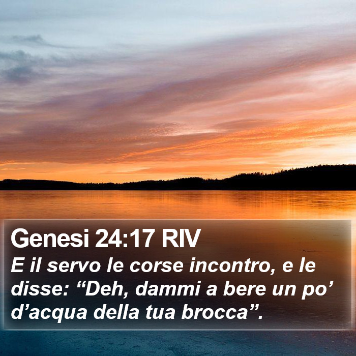 Genesi 24:17 RIV Bible Study