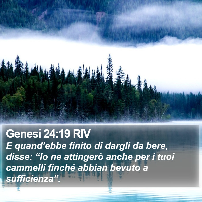 Genesi 24:19 RIV Bible Study