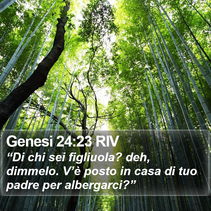 Genesi 24:23 RIV Bible Study