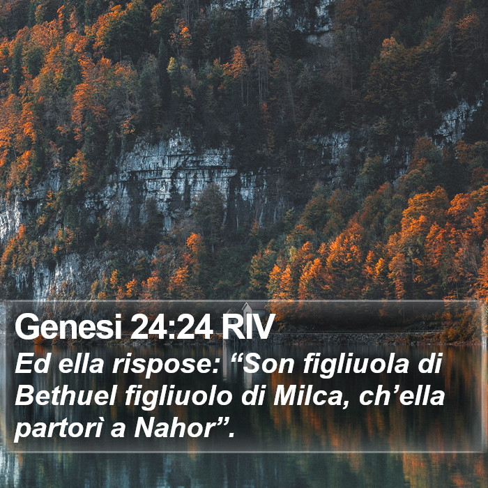 Genesi 24:24 RIV Bible Study