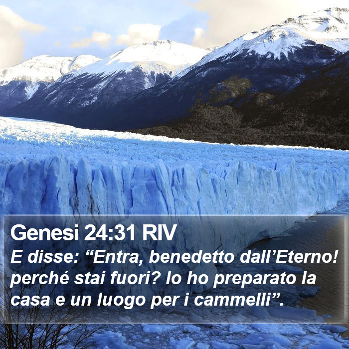 Genesi 24:31 RIV Bible Study