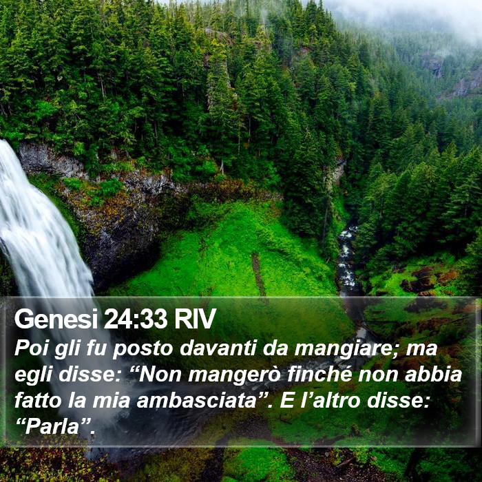 Genesi 24:33 RIV Bible Study